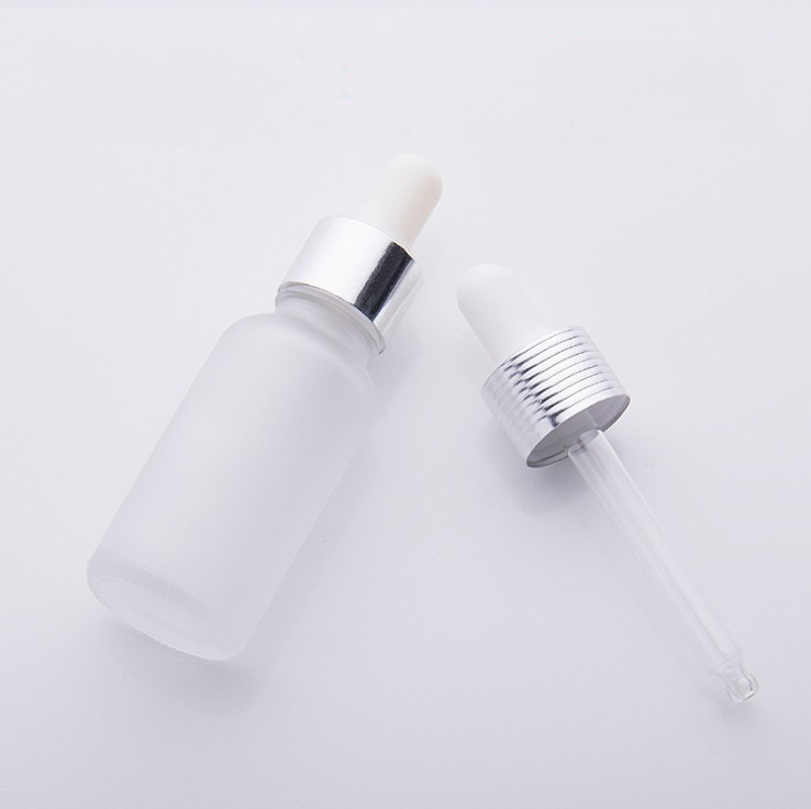 5ml 10ml 15ml 20ml 30ml 50ml 100ml white frosted essential oil bottle 20ml glass dropper bottle