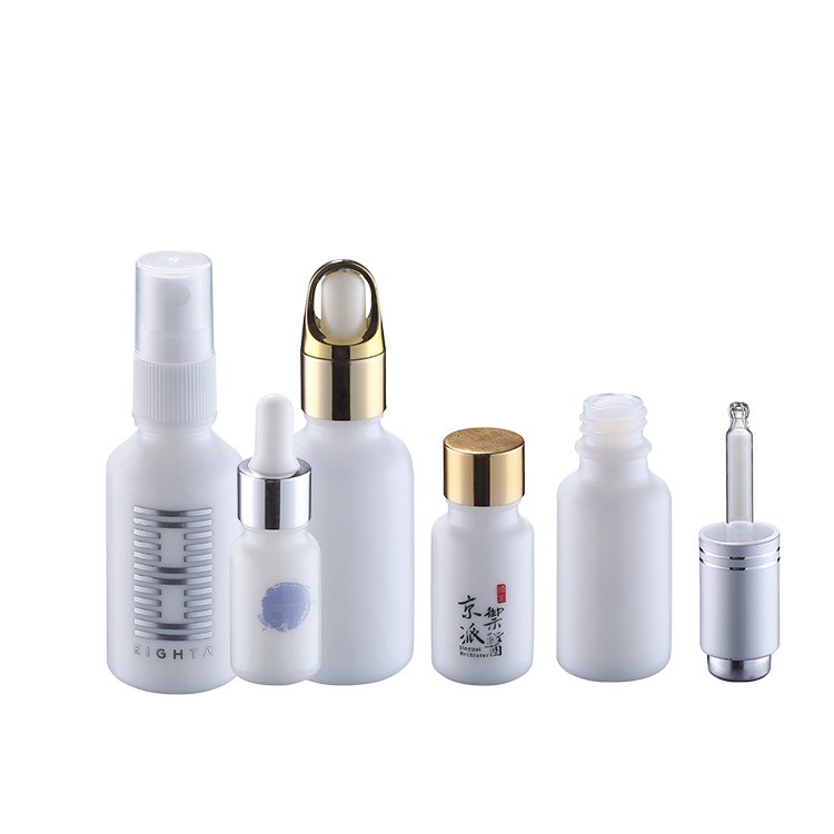 5ml 10ml 15ml 20ml 30ml 50ml 100ml white porcelain massage oud perfume oil serum glass dropper bottle with pipette drop