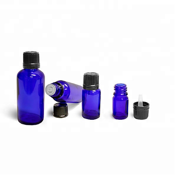 5ml 10ml 15ml 20ml 30ml 50ml 100ml wholesale glass cobalt blue essential oil bottle