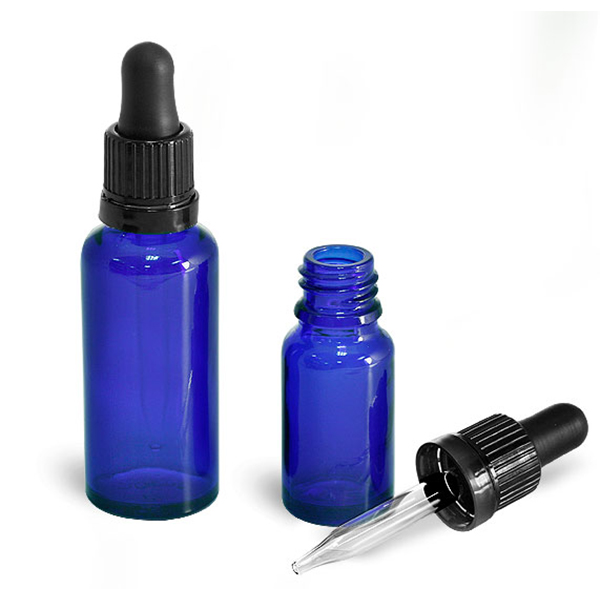 5ml 10ml 15ml 20ml 30ml 50ml 100ml wholesale glass cobalt blue essential oil bottle