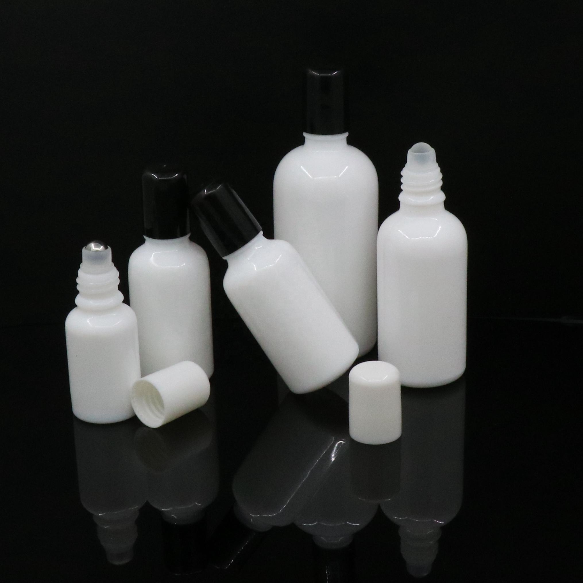 5ml 10ml 15ml 20ml 30ml 50ml 60ml 100ml 120ml boston round opal matt white frosted glass dropper bottle for oil cosmetic