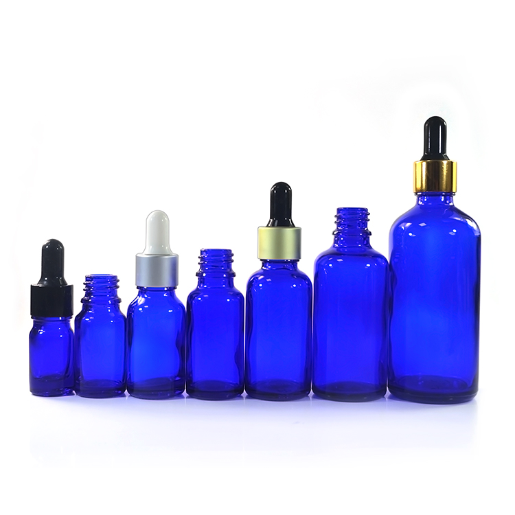 5ml 10ml 15ml 20ml 30ml 50ml 60ml 100ml 120ml clear amber blue green essential oil glass dropper bottle with aluminum lids