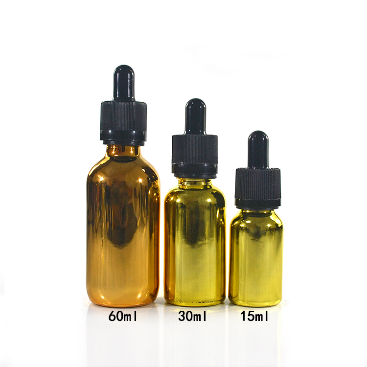 5ml 10ml 15ml 20ml 30ml 50ml 60ml 100ml 120ml silver plating glass dropper bottle with BAMBOO wooden cap