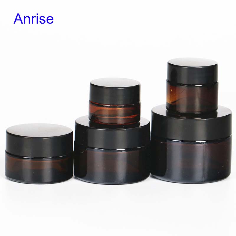 5ml 10ml 15ml 20ml 30ml 50ml 60ml 100ml Amber Glass Cosmetic Cream Jar