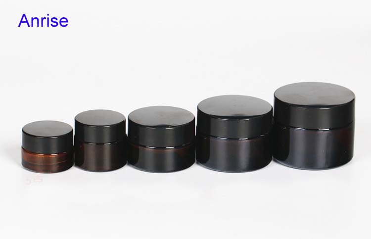 5ml 10ml 15ml 20ml 30ml 50ml 60ml 100ml Amber Glass Cosmetic Cream Jar