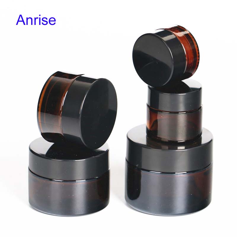 5ml 10ml 15ml 20ml 30ml 50ml 60ml 100ml Amber Glass Cosmetic Cream Jar