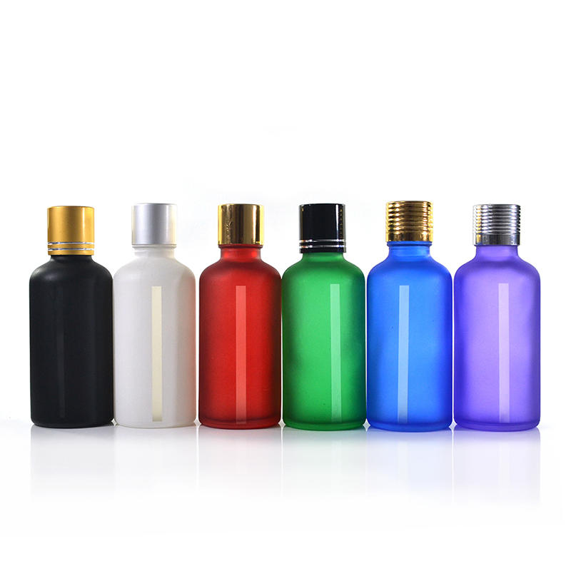 5ml 10ml 15ml 20ml 30ml 50ml 60ml 100ml customize window design on colored glass dropper oil bottle with bamboo plastic caps