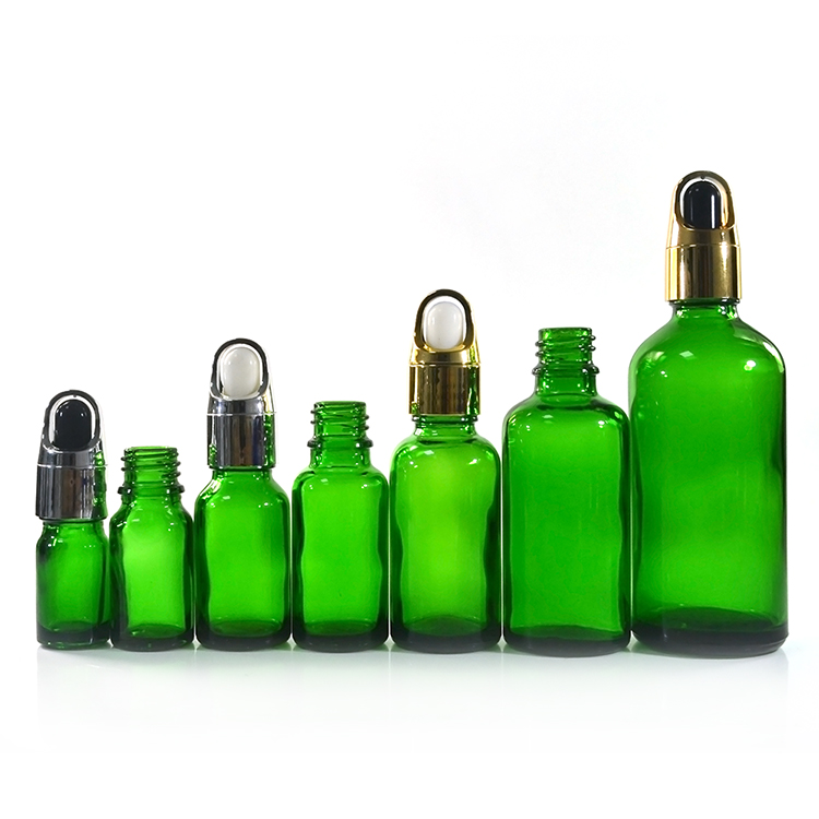 5ml 10ml 15ml 20ml 30ml 50ml 60ml 100ml empty clear amber blue green glass essential oil dropper bottle with flower basket cap