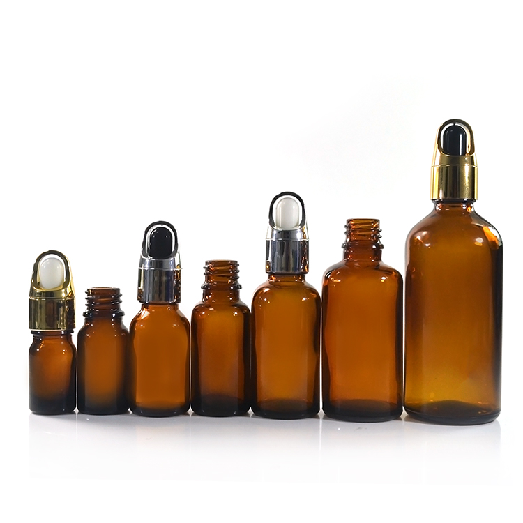 5ml 10ml 15ml 20ml 30ml 50ml 60ml 100ml empty clear amber blue green glass essential oil dropper bottle with flower basket cap