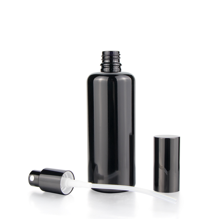 5ml 10ml 15ml 20ml 30ml 50ml 60ml 100ml essential oil black glass dark violet dropper bottles for CBD oil