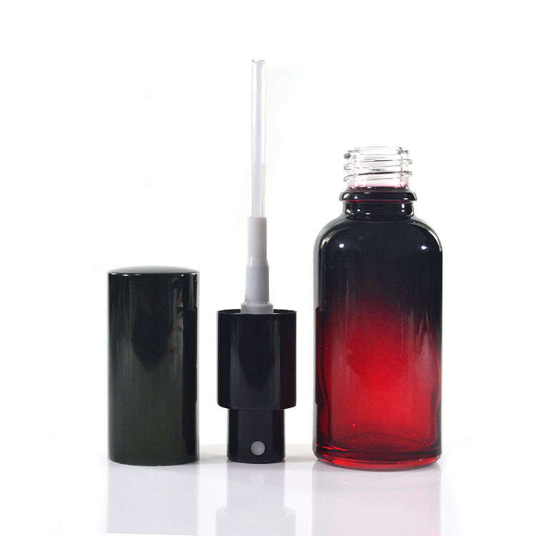 5ml 10ml 15ml 20ml 30ml 50ml 60ml 100ml gradient blue red green glass bottle with pump sprayer