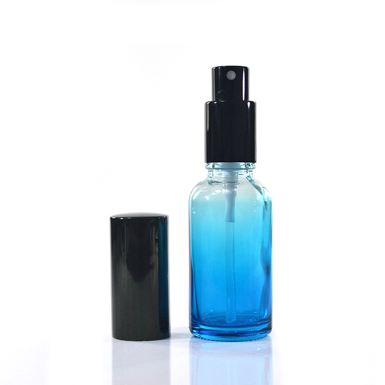 5ml 10ml 15ml 20ml 30ml 50ml 60ml 100ml gradient blue red green glass bottle with pump sprayer