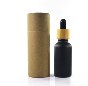 5ml 10ml 15ml 20ml 30ml 50ml 60ml 100ml matte frosted Black glass dropper bottle for oils serum bottles with Bamboo lids