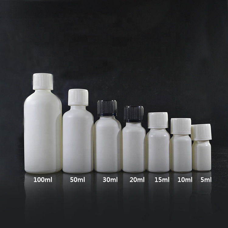 5ml 10ml 15ml 20ml 30ml 50ml 60ml 100ml matte white glass essential oil bottle with childproof cap Orifice Reducer