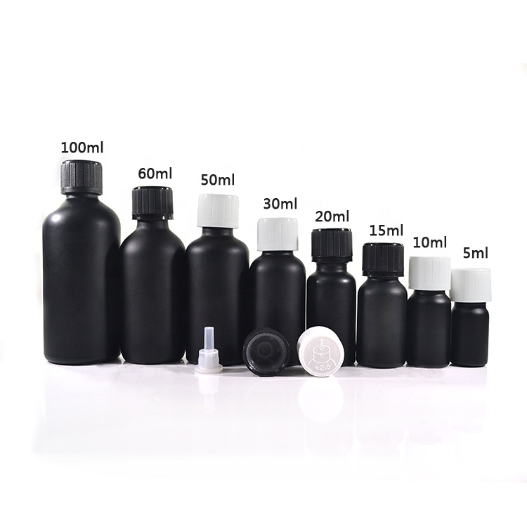 5ml 10ml 15ml 20ml 30ml 50ml 60ml 100ml matte white glass essential oil bottle with childproof cap Orifice Reducer