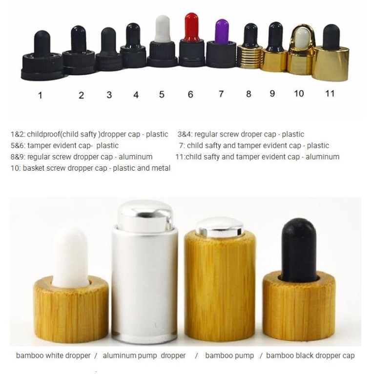 5ml 10ml 15ml 20ml 30ml 50ml 60ml 100ml translucent see through black glass dropper bottles with bamboo cap