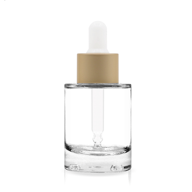 5ml 10ml 15ml 20ml 30ml 50ml 60ml Custom Clear Essential Oil Serum CBD Glass Dropper Bottle With Bamboo Cap