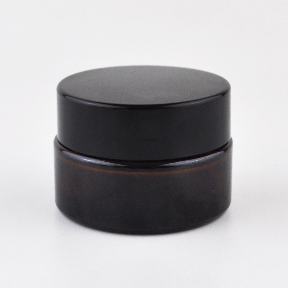 5ml 10ml 15ml 20ml 30ml 50ml 60ml cosmetic glass jar for black plastic lid