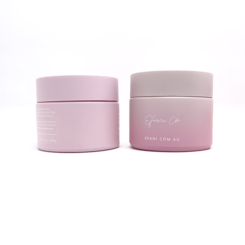 5ml 10ml 15ml 20ml 30ml 50ml Custom color pink round cosmetic container cream glass jar pink lid