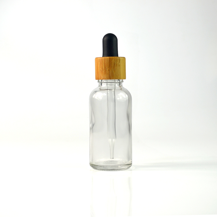5ml 10ml 15ml 20ml 30ml 50ml amber round square glass essential oil bottle with bamboo dropper cap