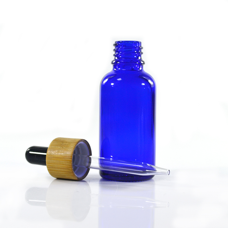 5ml 10ml 15ml 20ml 30ml 50ml amber round square glass essential oil bottle with bamboo dropper cap