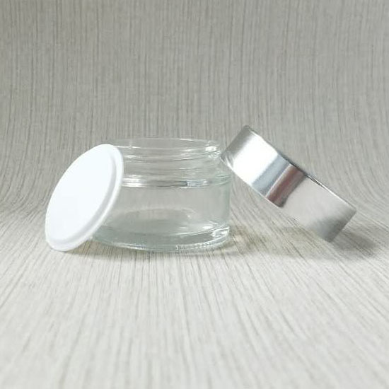 5ml 10ml 15ml 20ml 30ml 50ml frosted cosmetic glass cream jars with aluminum lid