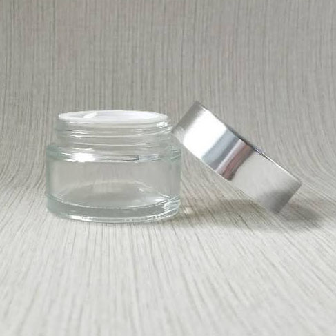 5ml 10ml 15ml 20ml 30ml 50ml frosted cosmetic glass cream jars with aluminum lid