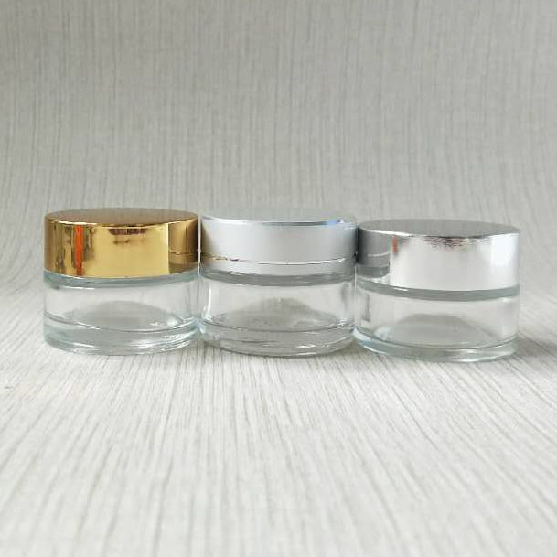 5ml 10ml 15ml 20ml 30ml 50ml frosted cosmetic glass cream jars with aluminum lid