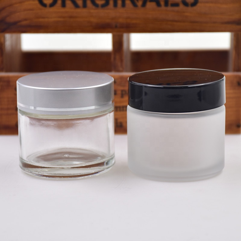 5ml 10ml 15ml 20ml 30ml 50ml transparent round screw top cosmetic container sample testing glass bottle empty makeup cream jar