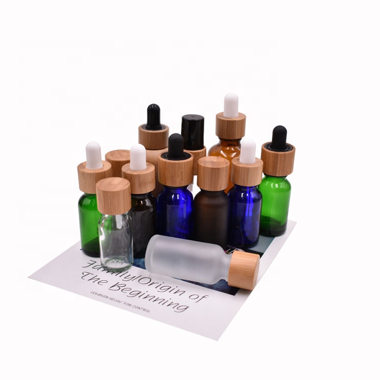5ml 10ml 15ml 20ml 30ml colorful eco-friendly essential oil dropper bottle bamboo