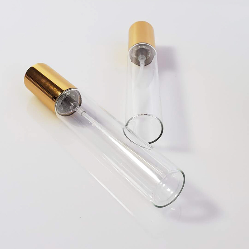 5ml 10ml 15ml 20ml Empty Black Luxury Aluminum Cap Glass Diffuser Perfume Bottle With Box Packaging