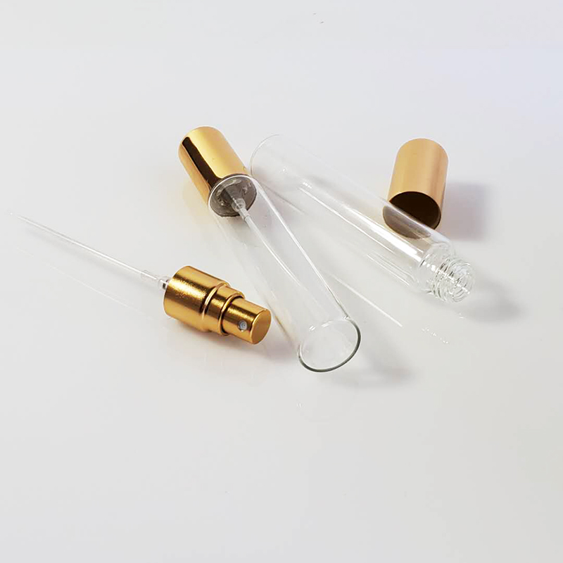 5ml 10ml 15ml 20ml Empty Black Luxury Aluminum Cap Glass Diffuser Perfume Bottle With Box Packaging