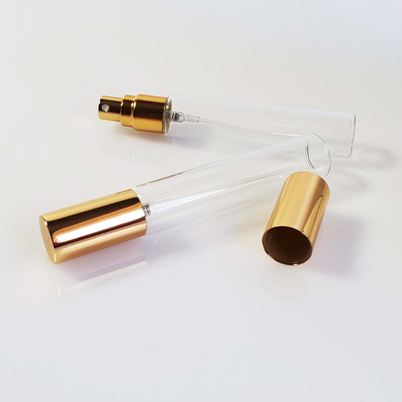 5ml 10ml 15ml 20ml Empty Black Luxury Aluminum Cap Glass Diffuser Perfume Bottle With Box Packaging