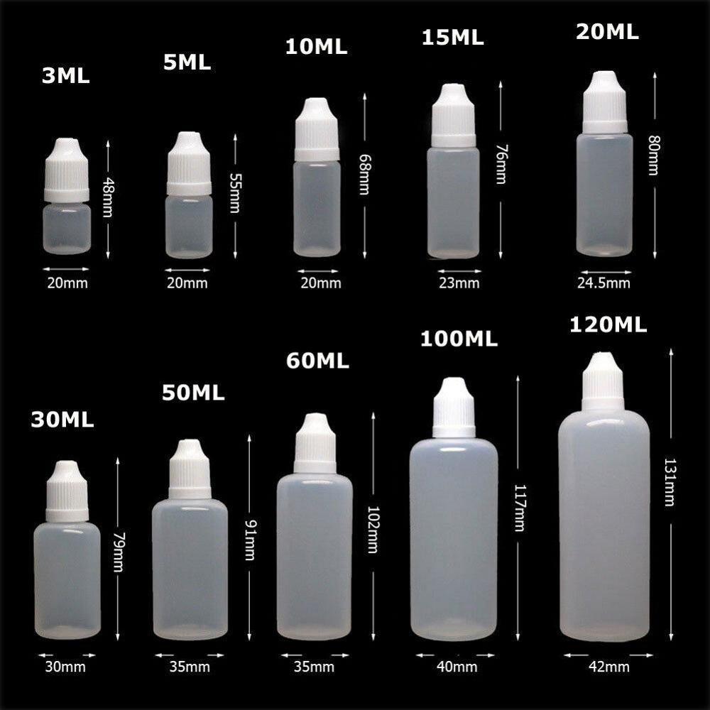 5ml 10ml 15ml 20ml PET e liquid eye drop dropper plastic bottle with childproof screw cap