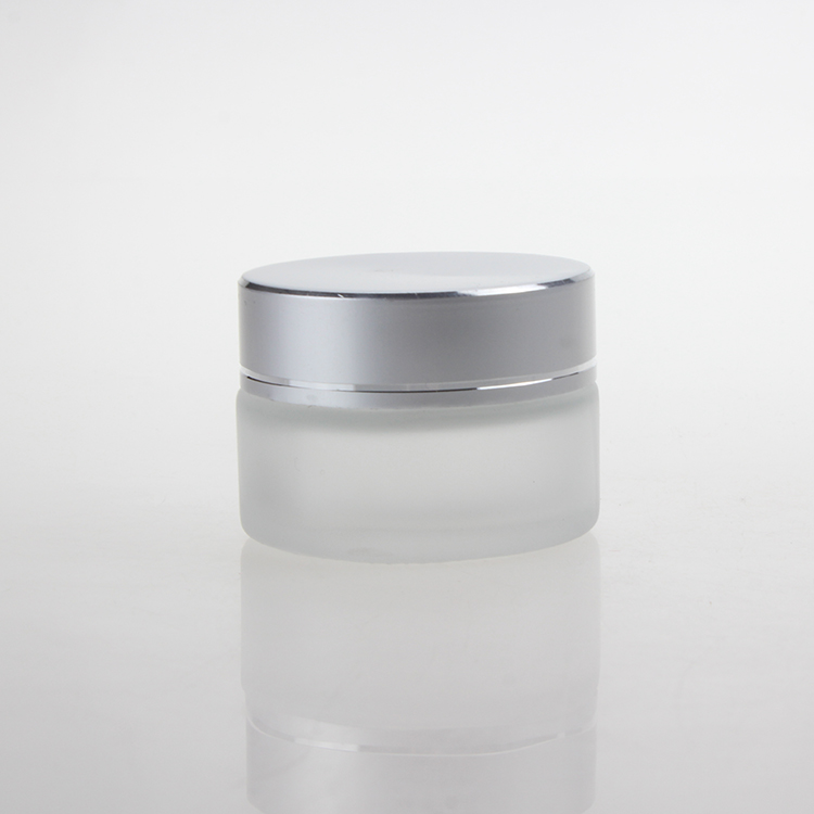 5ml 10ml 15ml 20ml clear lip balm container glass, cream jar cosmetic jar with aluminum lid