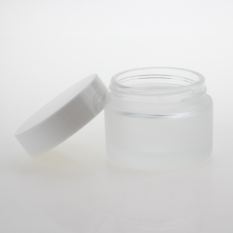 5ml 10ml 15ml 20ml clear lip balm container glass, cream jar cosmetic jar with aluminum lid