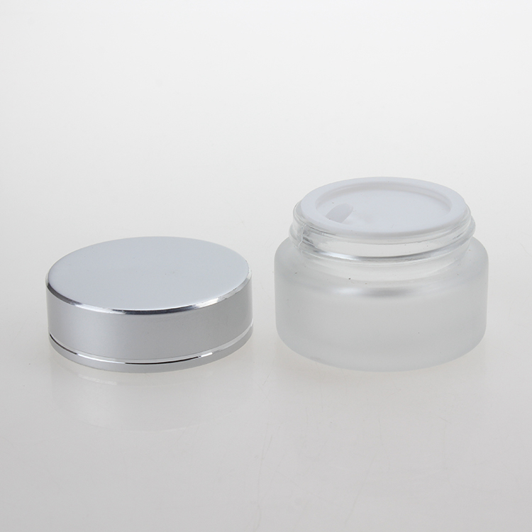 5ml 10ml 15ml 20ml clear lip balm container glass, cream jar cosmetic jar with aluminum lid