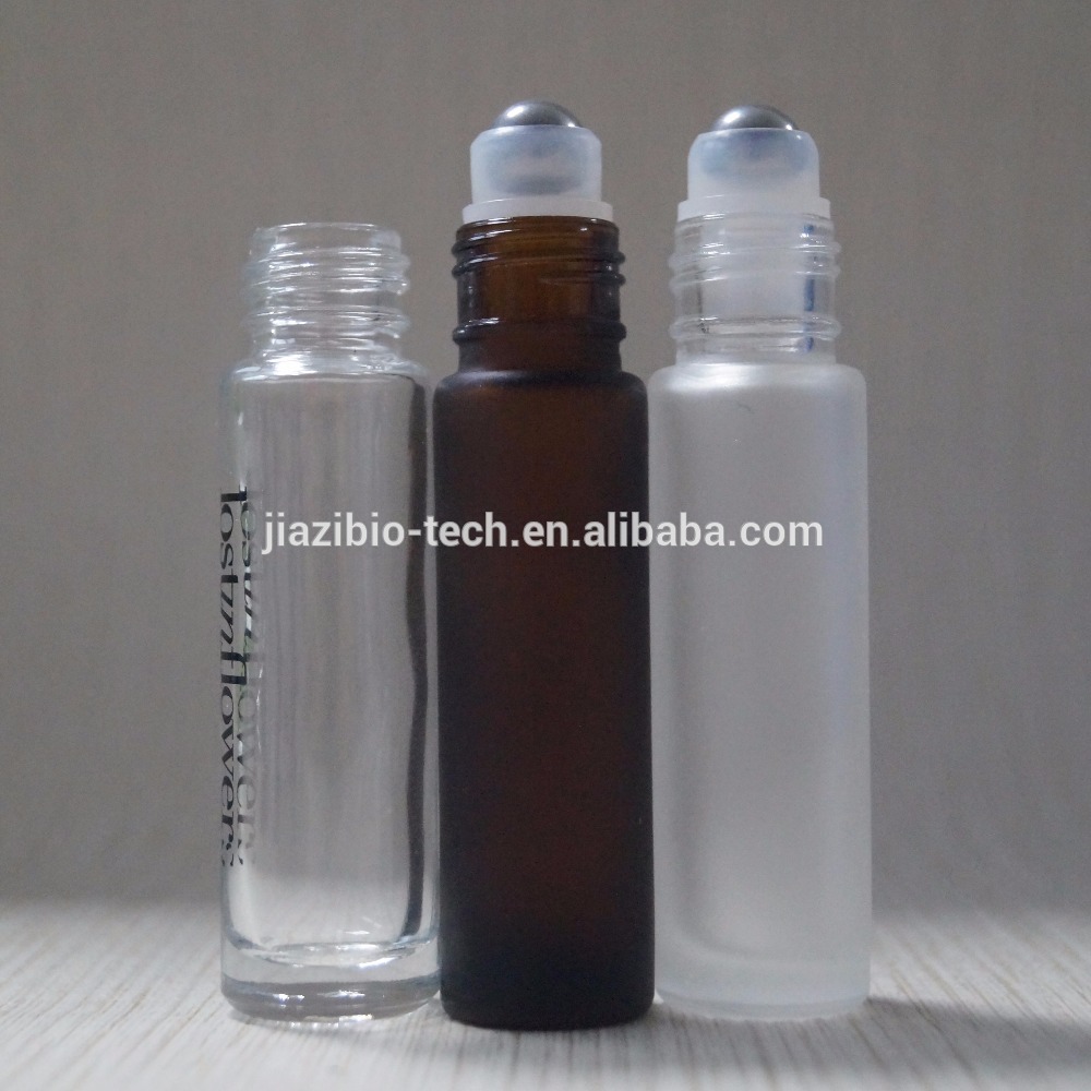 5ml 10ml 15ml 20ml glass roll on bottles as empty lip balm containers for body oil