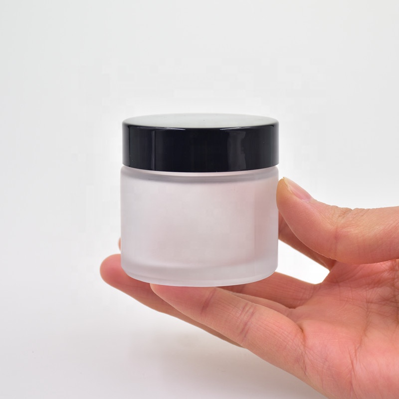 5ml/10ml/15ml/25ml/30ml/50ml/100ml cosmetic packaging cream skincare packaging round frosting glass bottle