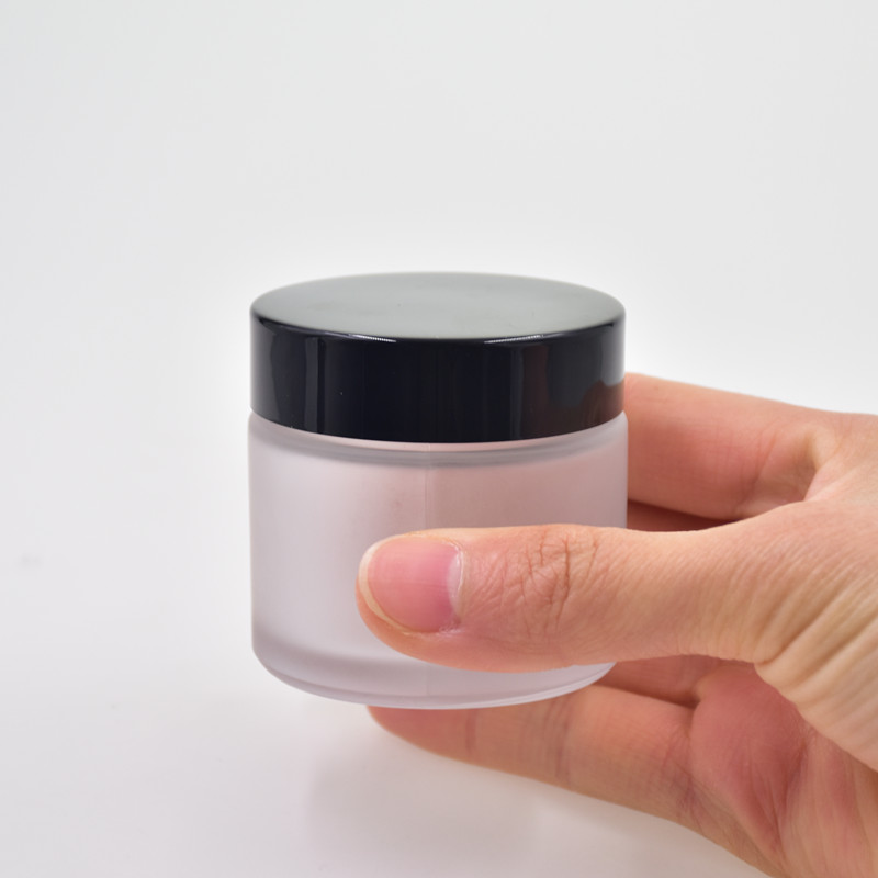 5ml/10ml/15ml/25ml/30ml/50ml/100ml cosmetic packaging cream skincare packaging round frosting glass bottle