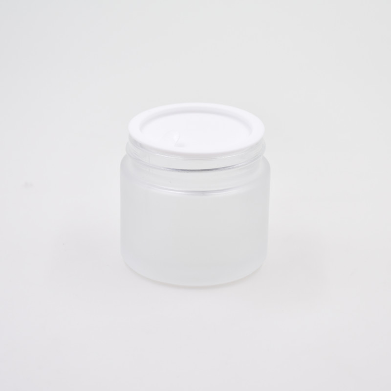5ml/10ml/15ml/25ml/30ml/50ml/100ml cosmetic packaging cream skincare packaging round frosting glass bottle