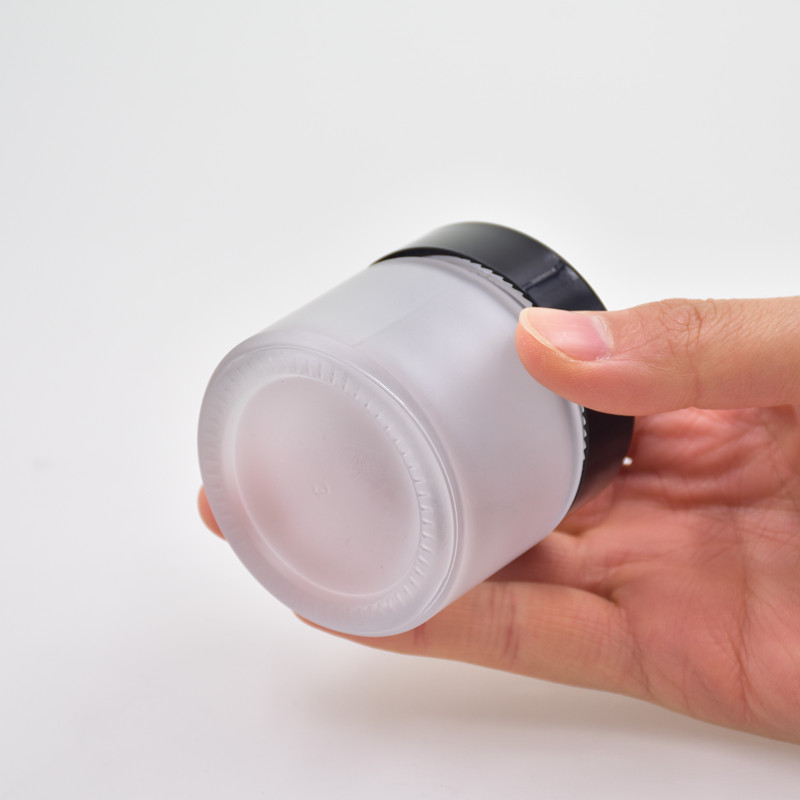 5ml/10ml/15ml/25ml/30ml/50ml/100ml cosmetic packaging cream skincare packaging round frosting glass bottle