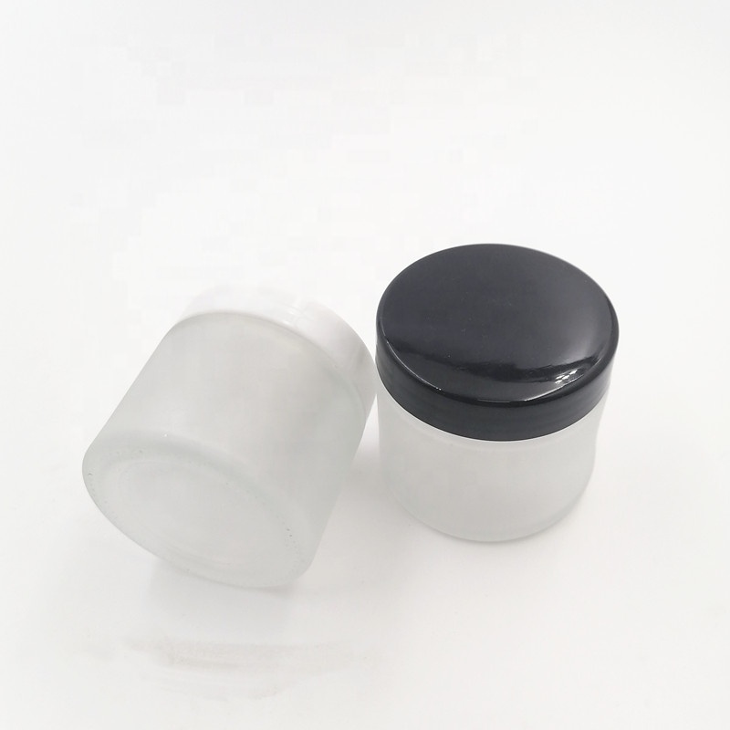 5ml/10ml/15ml/25ml/30ml/50ml/100ml frosting round Cream glass jar cream skincare packaging round amber glass jar