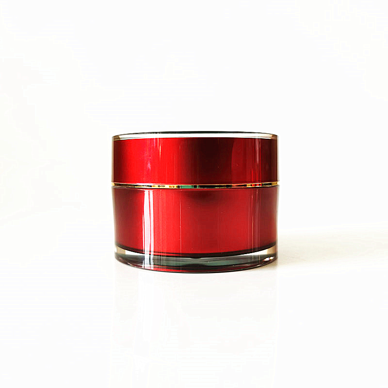 5ml 10ml 15ml 30g 50g Wine red straight round bottle cosmetic packaging plastic jars face cream jar can print logo