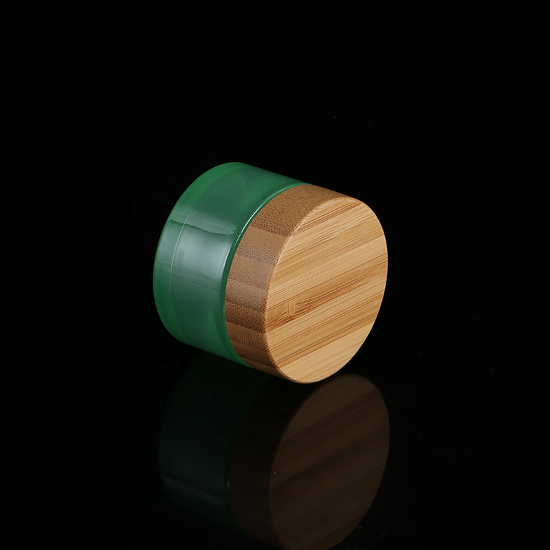 5ml 10ml 15ml 30ml 50ml 100ml 150ml 200ml white Skin Cream Jar Glass Bamboo Lid Cosmetic Cream Jar with Plastic Inner