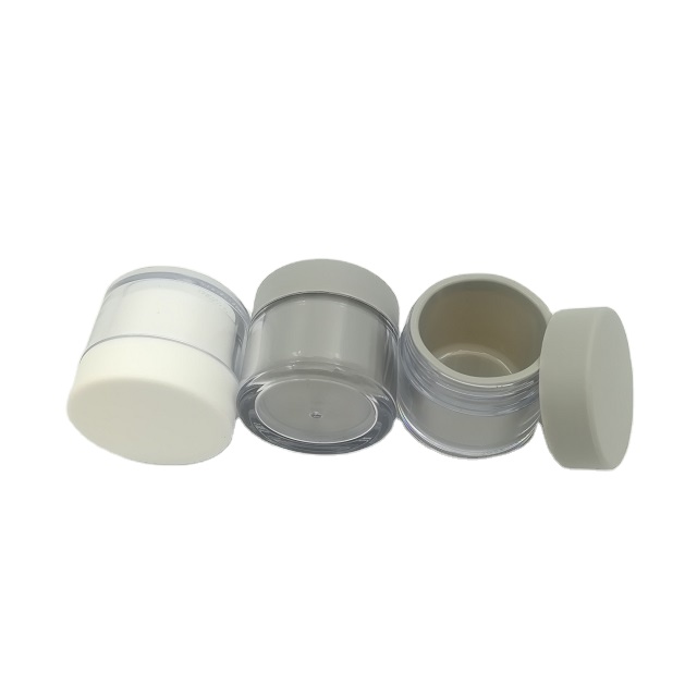 5ml 10ml 15ml 30ml 50ml 100ml 150ml double wall plastic jar Pot Cosmetic Cream Bottle Container Screw Lid
