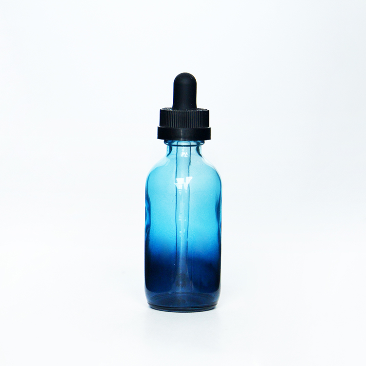 5ml 10ml 15ml 30ml 50ml 100ml Gradient Blue Glass Essential Oil Bottle Additive Agent Glass Bottle With Dropper