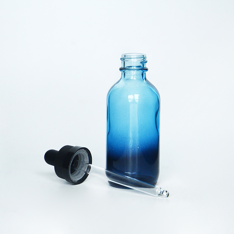 5ml 10ml 15ml 30ml 50ml 100ml Gradient Blue Glass Essential Oil Bottle Additive Agent Glass Bottle With Dropper