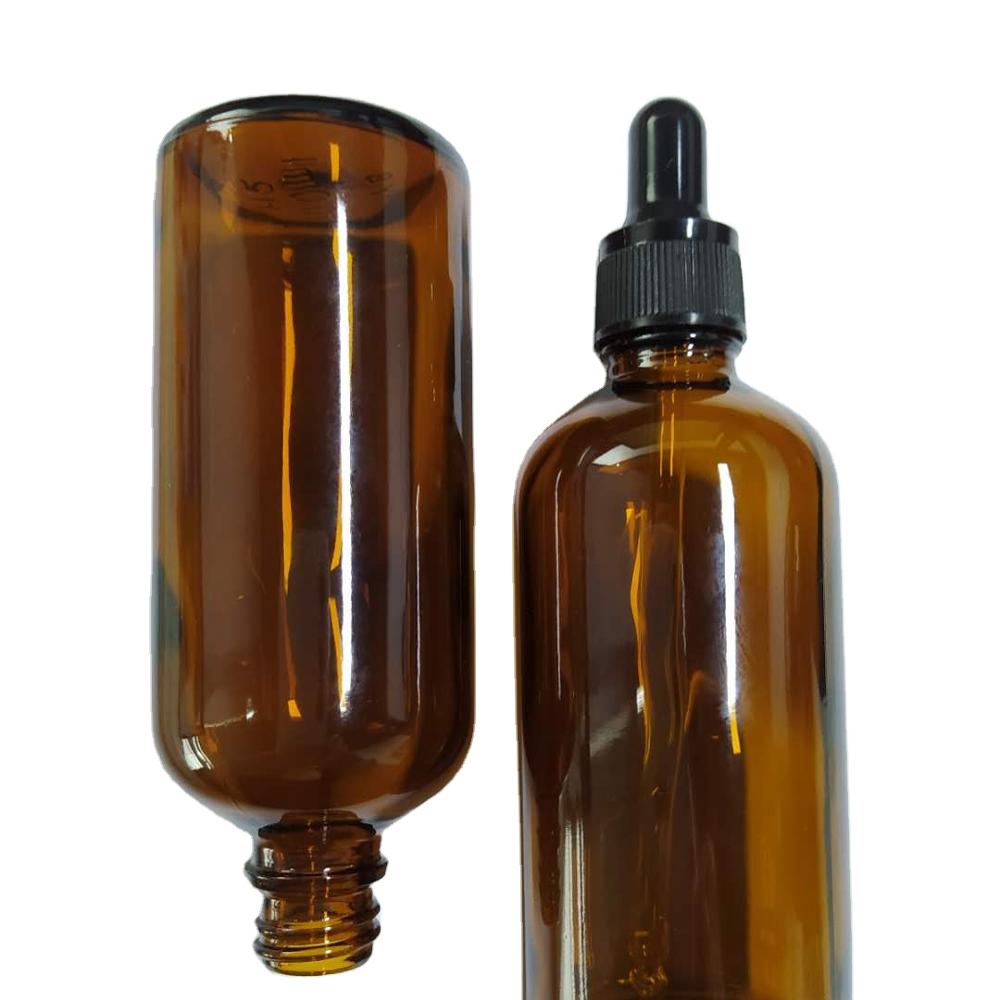 5ml 10ml 15ml 30ml 50ml 100ml hot sell amber round empty glass dropper bottle for essential oil