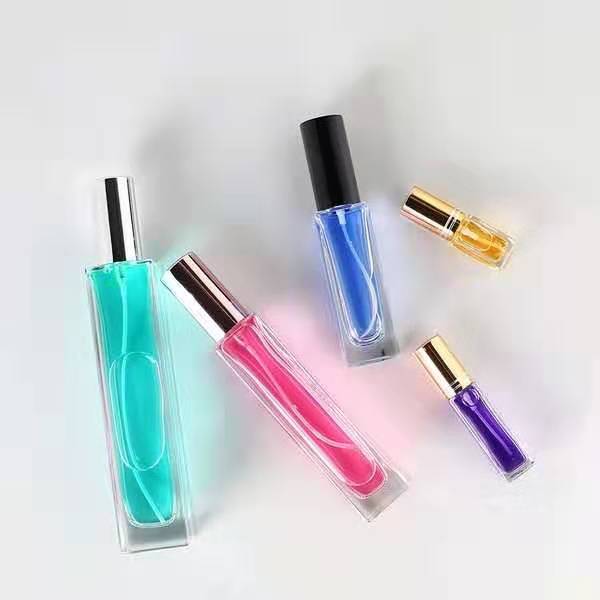 5ml 10ml 15ml 30ml 50ml 100ml slender pocket essential oil rectangle glass perfume bottles